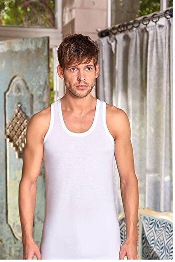 Berrak Men's White 6 Pack 1004 100% Cotton Undershirt