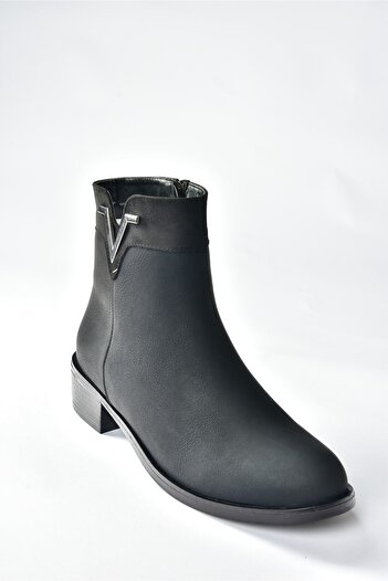 Fox Shoes Siyah Alçak Topuklu Günlük Kadın Bot N820285509