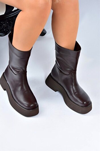Fox Shoes Καφέ Χονδρή Σόλα Καθημερινά Γυναικεία Μποτάκια L610067109