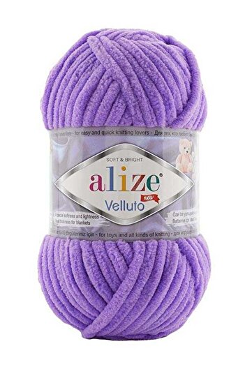 Alize 5 Pieces Velluto Velvet Hand Knitting Thread Lavender 43