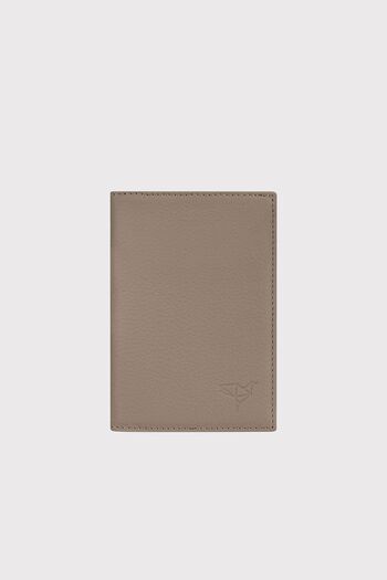Garbalia Θήκη Passport Unisex Beige - Γνήσιο δέρμα, με θήκη για κάρτα