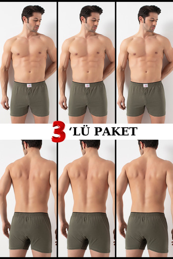 DONEX Pack of 3 100% Cotton Men's Towel Waist Combed Cotton Boxer 2303