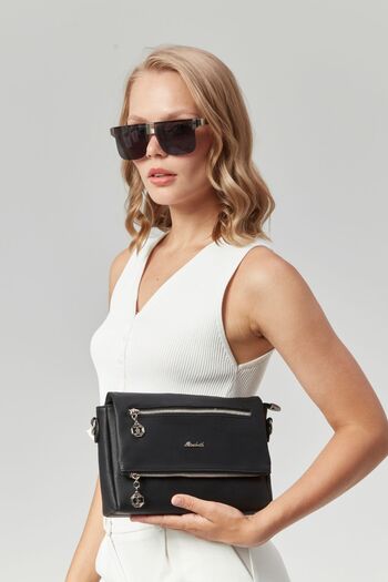 Morpelikan Four Compartment Women's Clutch CrossBoDy ShoulDer Bag
