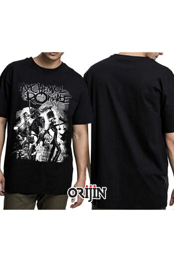 Orijin Tekstil My Chemical Romance Printed Unisex Black T-shirt