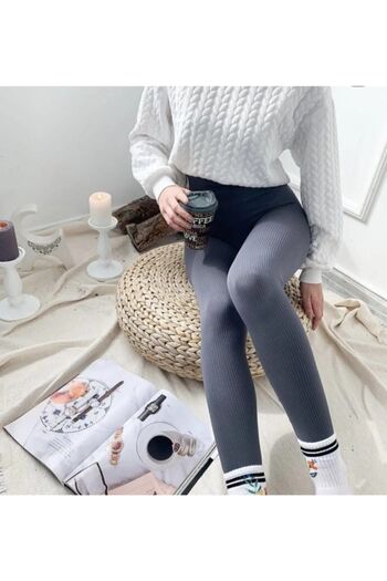 Livik Sara Women's - Indigo Colored Extra High Waist Recovery Fleece Raised Leggings
