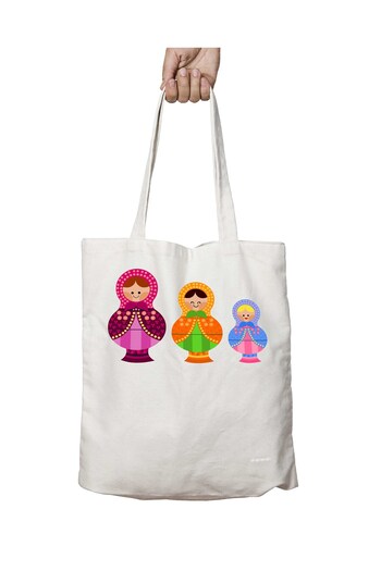 ART HEDİYE Matryoshka Russian Toys - Μόνιμη τυπωμένη τσάντα που πλένεται