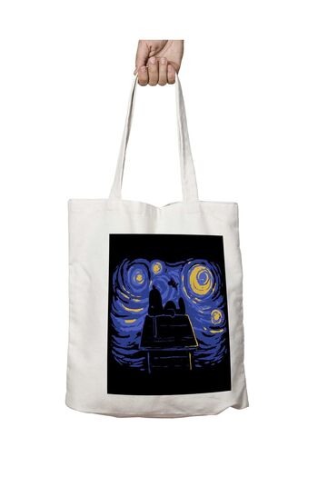 ART HEDİYE Van Goghs Peanuts - A Snoopy Night Sky Printed, που πλένεται μόνιμη τσάντα