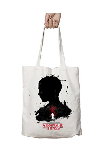 ART HEDİYE Τσάντα με στάμπα που πλένεται Stranger Things - Σχέδιο Stranger Things, διαρκεί δύο όψεις