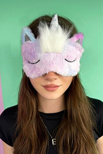 TAKIŞTIR Karışık Renk Unicorn Figürlü Peluş Uyku Bandı