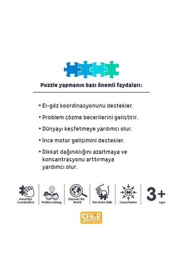 CA Games Hayvanlar 150 Parça 34x24cm Çocuk Puzzle Yapboz Serisi