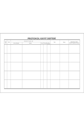Etika Protocol Patient Registry 100 Sheets 23x32 Cm (200 PAGES)