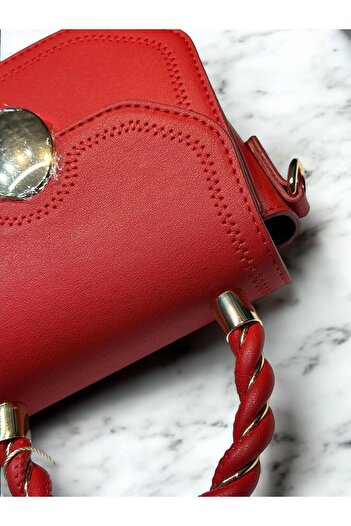 Levidor Faux Leather Special Colored Hand and Arm Bag - Shoulder Bag 930174 .KRMZ