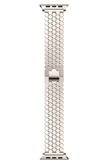 Quse Apple Watch SE/10/9/8/7/6/5/4/3 ile Uyumlu 46mm-45mm-44mm-42mm Bal Peteği Çelik Kordon Yıldız Işığı