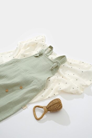 BabyCosy Organik Müslin Salopet Tulum