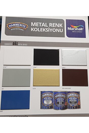 Marshall Hammerite Pas Üstü Metal Boyası Düz Koyu Kahverengi 0,75lt