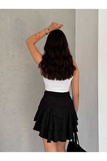 Noa Noa Mykonos Style Frilly Mini Skirt