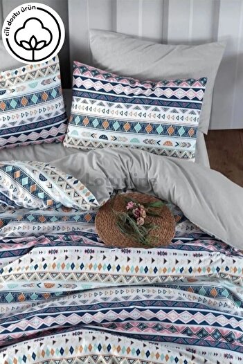 Lotusline Single Duvet Cover Set - Mosaic Pattern Double Sided Fade Resistant
