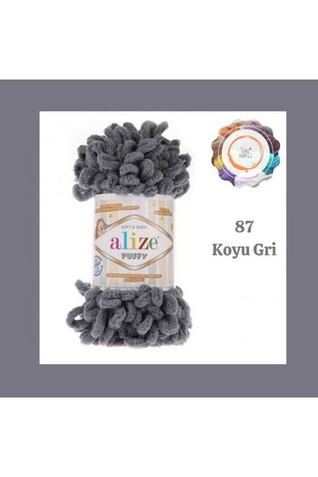 Alize Puffy El Örgü Ipliği Büyük Ilmek (TEKLİ) - 100 Gr. 9 Mt. Parmak Ipi, Battaniye Ipi