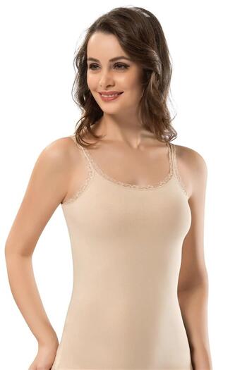 Erdem Women's Lace Thick Strap Lycra Tank Top 2116Bst - 3 Pieces