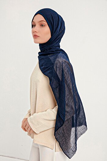 Şaless Confort Shawl - Navy Blue