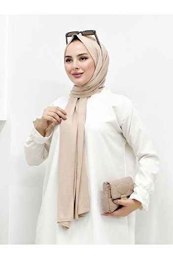 Efdal.accessory Ecru Colored Efdal Combed Cotton Shawl