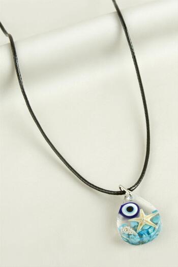 Bijuteri Net Starfish Drop Epoxy Necklace