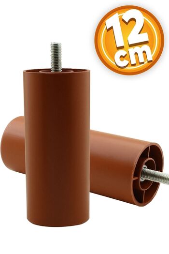 Badem10 Mobilier Canapea Fotoliu Baza de ridicare Riser M8 Șurub Incediş Suport Picior Picioare Cafea 12cm