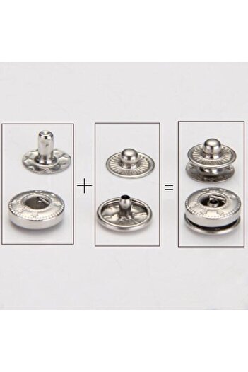 Koza 100 Pieces Nickel Colored 12.5mm Snaps - Silver Snaps