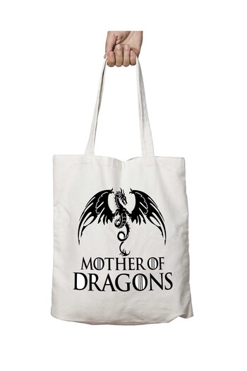ART HEDİYE Game Of Thrones - Mother Of Dragons 2 υφασμάτινη τσάντα ώμου με διάρκεια δύο όψεων, που πλένεται