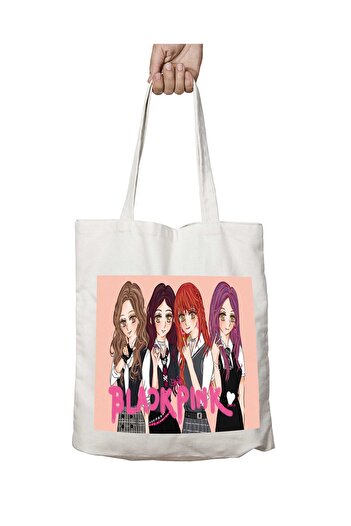 ART HEDİYE Black Pink BlackPink Group Music - Πλενόμενη υφασμάτινη τσάντα ώμου, μόνιμη εκτύπωση