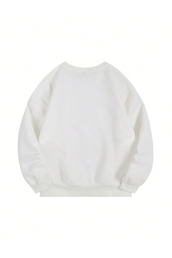 Mad&Calf Unisex Sweet Cherry Printed Oversize Sweatshirt - Fleece