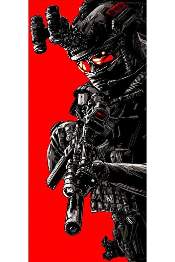 YENİ CREATİVE Araç Kapı Direk Kaplama Folyosu Sniper Desenli (SAĞ SOL TAKIM) (2 ADET) - 22x50 Cm