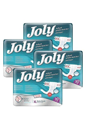 Joly Adult Patient Diapers with Waistband Extra Large 30 Lu X 4 Pieces