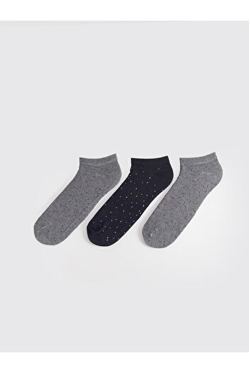 LC Waikiki Eco Patterned Men's Booties Socks - Set of 3