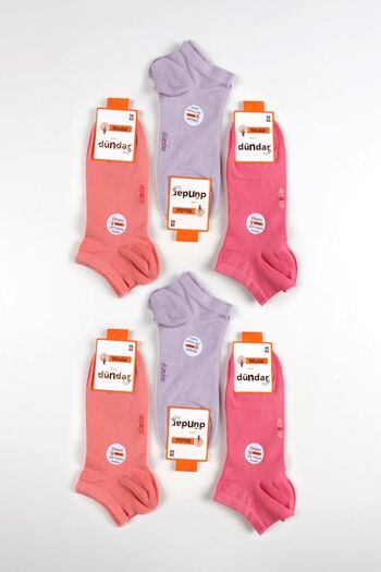 Dündar 6-Piece Women's Plus Modal Seamless Soft Washable Scented Booties Socks