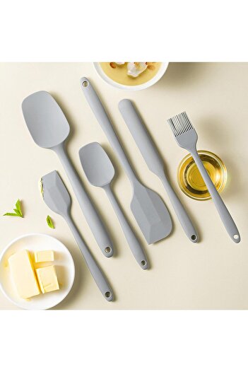 afifehome High Heat Resistant 6-Piece Silicone Spatula Set - Bpa Free Cooking Product