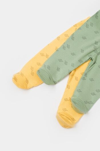 BabyCosy Organik Modal Fil Baskılı 2 Li Patikli Pantolon