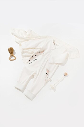 BabyCosy 100% Organic Cotton Zippered Jumpsuit for Baby and Newborn - Csy3043