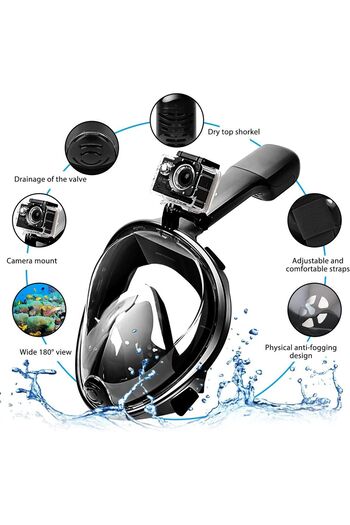 BERMUDA Full Face Mask - Full Face Snorkel Mask - Diving Mask L-xl