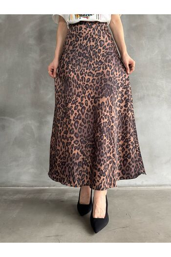 Fiori Luxury Quality Maxi Length Long Satin Skirt with Elastic Waist