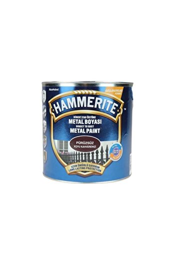 Marshall Hammerite Pas Üstü Metal Boyası Düz Koyu Kahverengi 0,75lt