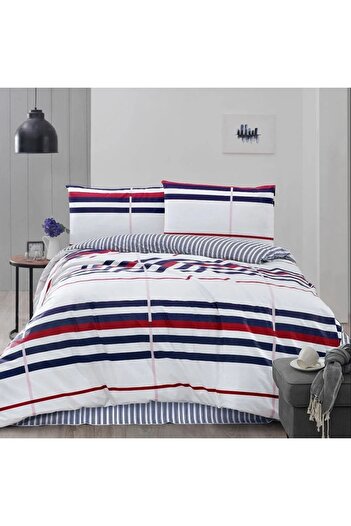 Altınbaşak Red Ranforce Single Duvet Cover Set