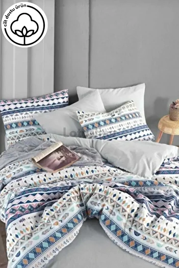 Lotusline Single Duvet Cover Set - Mosaic Pattern Double Sided Fade Resistant