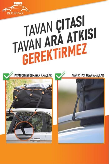 Matte Unıversal Roofpax Araç Üstü Tavan Çantası Yeni Nesil Portbagaj