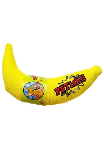 Petish Yellow Banana Rattle Cat Herb Cat Toy
