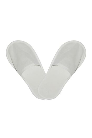 YAMAÇ GLOBAL 50 Pieces Disposable Hotel Slippers Double White Double Packaged