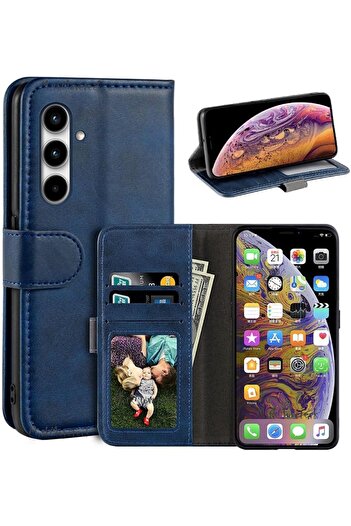 m.tk moveteck Samsung Galaxy A15 Case 360 Full Containers Leather Textured Flip Wallet Stand Cover with Business Card