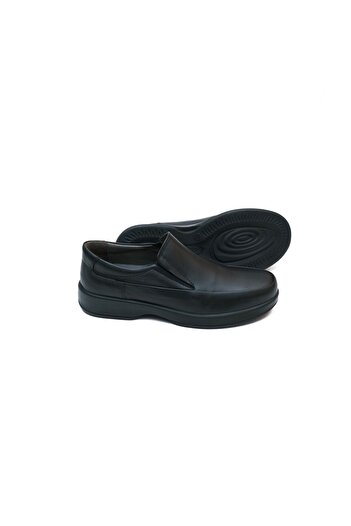 Esse Comfort System Natural Leather Black Laceless Flexible Comfortable Sole Casual Men's Shoes 014