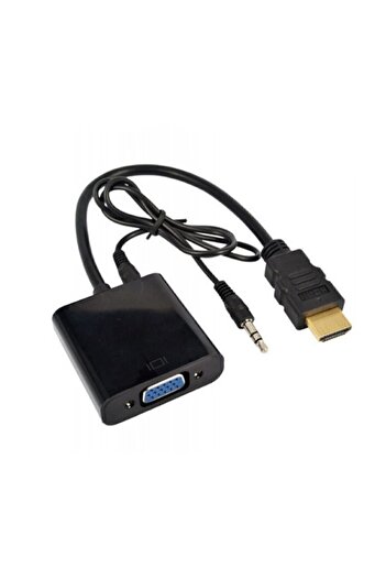 Genel Markalar HDMI to VGA Ses Destekli Monitör Görüntü Çevirici Aparat HDMI Çıkışlı Bilgisaya
