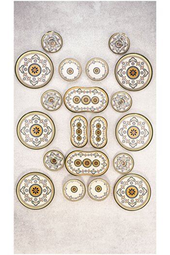 Bambum Lara - 26 Piece Porcelain Breakfast Set Lidia